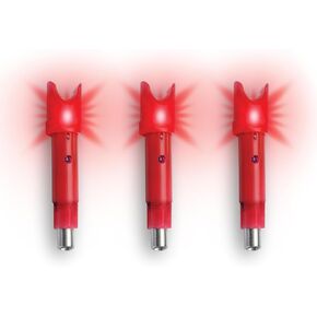 TenPoint Alpha-Blaze HPX Lighted Nock, Red - Pack of 3 - Track Your Point of Impact - Compatible with TenPoint & Wicked Ridge Arrows Equipped with HP Aluminum Bushing (Sold Separately)