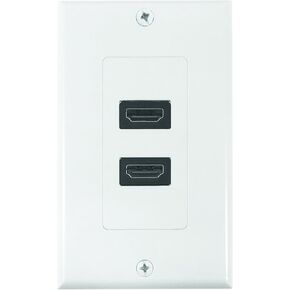Zenith VW3001WJHD2W Dual HDMI Wallplate, White