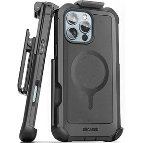 Encased Compatible with iPhone 16 Pro Max Belt Case with Built-in Screen Protector and Phone Holster Clip (Compatible with MagSafe) Protective Heavy-Duty Hybrid Cover