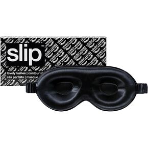 Slip Silk Contour Sleep Mask, Lovely Lashes (One Size) - 100% Pure Mulberry 22 Momme Silk Eye Mask - Designed for Long Lashes and Eyelash Extensions - Comfortable Sleeping Mask with Pure Silk Filler