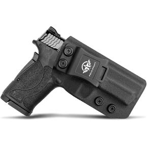 M&P Shield 380 EZ Holster IWB Kydex Holster Custom Fit: Smith & Wesson M&P 380 Shield EZ Pistol - Inside Waistband - Adj. Cant Retention - Cover Mag-Button - No Wear - No Jitter