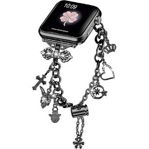 Compatible with Apple Watch Ultra Band 38MM 40MM 41MM 42MM 44MM 45MM 46MM 49MM Series 10 9 8 7 6 5 4 3 2 1 Smartwatch wistband Bracelet Strap Lucky clover Bracelet iWatch Band for Women