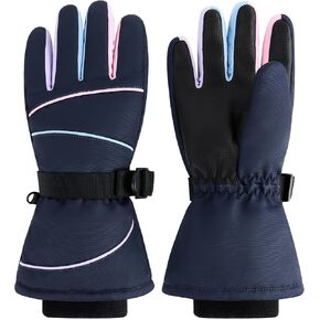 Duoyeree Kids Waterproof Ski Gloves Warm Winter Accessories for Boys & Girls Aged 4-13.