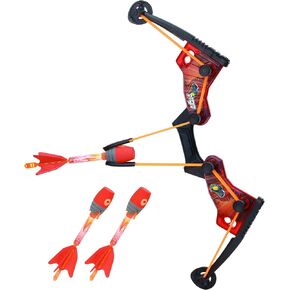Zing HyperStrike FireTek Bow Archer Pack, Light Up Bow and Light Up Zonic Whistle Arrows, Shoots Arrows Over 200ft, Outdoor Play with Friends and Family, for Ages 14+ (Blue)