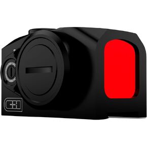 C+H Duty Closed Emitter Red Dot Sight Pistol Optic, Adjustable, Multiple Reticle Options Available, ACRO Red Dot Footprint, 3 MOA, Shake to Wake