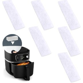 Air Fryer Replacement Filters, 6Pcs Charcoal and Oil Air Fryer Accessories for 6QT Instant Vortex Plus Air Fryer Odor Erase Oil Residue and Keep pan Health and Clean