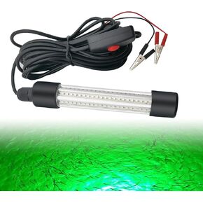 LED 12V Night Fishing Light, 12.6W Underwater Fishing Finder Light 1000LM, IP68 Fish Attracting Lamp, Green Light with 5M Power Cord in Kuwait