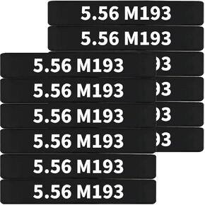 12 Pack Miaozhun 5.56 M855 Magazine Marking Bands 5.56 Caliber Identification (Black-Red)