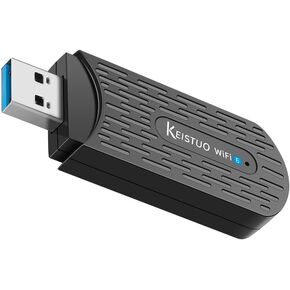 AX1800 USB WiFi Adapter for Desktop PC, WiFi 6 Adapter Dual Band 5GHz/2.4GHz, USB 3.0 Wireless Adapter for Computer Laptop, WPA3 Security, Supports Windows 10/11, USB Computer Network Adapters