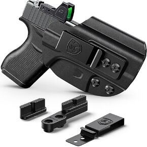 IWB Holster Compatible with Glock 43, 43X, 43X MOS - Concealed Carry Holster with Concealment Claw Ideal for Appendix Inside Waistband (Black)