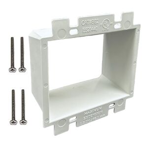 iMBAPrice BE2-1 (2-Gang) Electrical Power Outlet Box Extender, White