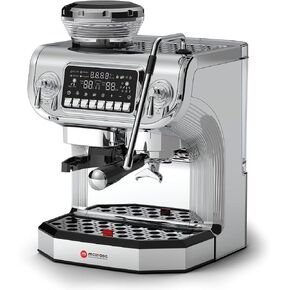 Mcilpoog TC530 Espresso Machine with Milk Frother，Semi Automatic Coffee Machine with Grinder,Easy To Use Espresso Coffee Maker with 5.5 inch Large Screen,15 Bar Pressure Pump,PID Temperature Control.