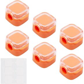 Magnetic Cable Clips, Magnetic Cord Organizer Cable Holder, Cable Organizer Clips, Can Be Used for Home Offices, Desktop Phones, Car Walls, Desktop Bedside Tables (Orange 6pcs)