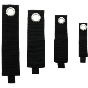 MEETOOT 4PCS S M L and XL Size Nylon and Stainless Steel Cable Extension Cord Holder Grommets Hook and Loop Fastener Suitable for Hose and Rope and Boat