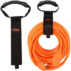 ULIBERMAGNET Extension Cord Storage Straps,Heavy Duty Hose Holder Carrying Strap Organizer,2 Pack Hose Reel Holder for Garage,Indoor Outside Yard,Water Hose,Flexable Hose,Extension Cords