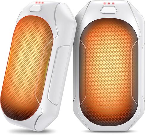 Rechargeable Hand Warmers 2 Pack, Electric Hand Warmer Reusable, 2 in 1 Pocket Portable Hand Warmer Outdoor/Indoor/Hunting/Camping/Working USB Hand Warmers for Men Women Kids in Saudi Arabia