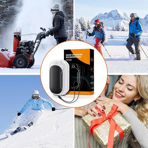 Rechargeable Hand Warmers 2 Pack, Electric Hand Warmer Reusable, 2 in 1 Pocket Portable Hand Warmer Outdoor/Indoor/Hunting/Camping/Working USB Hand Warmers for Men Women Kids in Saudi Arabia