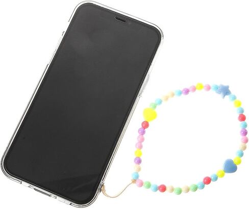 3pcs Beaded Phone Lanyard Wrist Strap Fruit Star Pearl Rainbow Color Beaded Phone Charm for Girls in Saudi Arabia