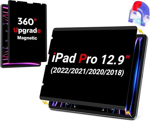 ZOEGAA Screen Protector for iPad Pro 12.9, Magnetic Removable Anti-Blue Light Filter, Compatible with 2022, 2021, 2020, 2018 Models in Saudi Arabia