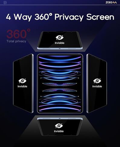 ZOEGAA Screen Protector for iPad Pro 12.9, Magnetic Removable Anti-Blue Light Filter, Compatible with 2022, 2021, 2020, 2018 Models in Saudi Arabia