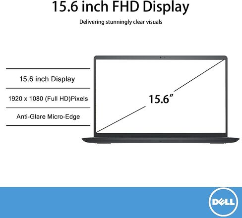 لاب توب ديل انسبايرون 15 3520 15.6 بوصة فل اتش دي، معالج انتل كور i7-1255U، ذاكرة الوصول العشوائي 32 جيجا، 1 تيرابايت اس اس دي، قارئ بطاقة اس دي، واي فاي، بلوتوث، كاميرا ويب، ويندوز 11 هوم، ملحقات ألباكاتيك، أسود كربون in Saudi Arabia
