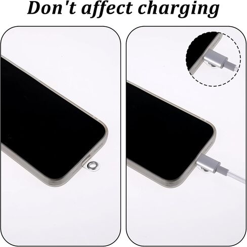 50 Pcs Universal Phone Tether Patches Phone Lanyard Tab TPU Safety Replacement Patches Transparent Cell Phones Case Safety Lanyard with Metal Ring Non Adhesive Cellphone Patches in Saudi Arabia