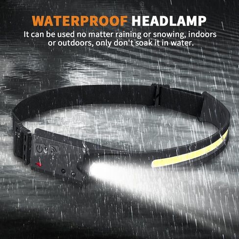 Headlamp 3 Pack, Rechargeable 230° Wide Beam Headlamps, 5 Lighting Modes, Motion Sensor Headlamp, Adjustable Headband, Lightweight Waterproof Headlight for Fishing, Camping… in Saudi Arabia