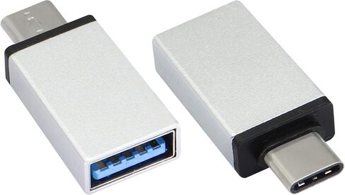 Type C to USB 2.0 Adapter Aluminum Type C Male to USB A 2.0 Female Converter, On The Go (OTG) for Smartphone, Laptops,Mouse Keyboards, More USB and Type-C Devices(2 Pack-Black) in Saudi Arabia