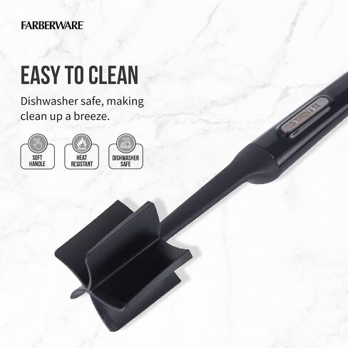 Farberware Heat Resistant Nylon Meat and Potato Masher Safe for Non-Stick Cookware, 10 inch, Aqua in Kuwait