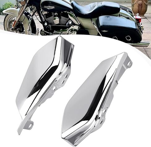 دروع حرارية عاكسة للهواء متوسطة الإطار لـ Harley Touring Road King Street Electra Glide Ultra Limited Tri Glide CVO 2009-2024 (فضي لامع) in Kuwait