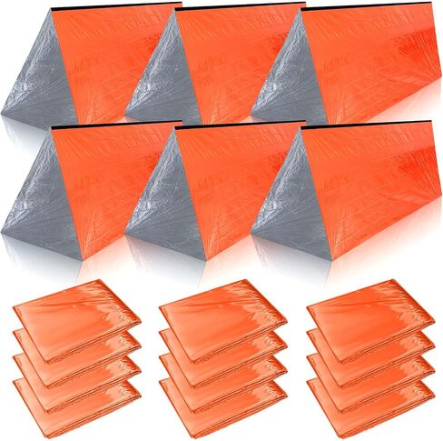 Woanger 10/20 Pcs Emergency Thermal Tent Survival Shelter Ten 8 ft x 3 ft Emergency Tent 2 Person Tube Tent Lightweight Camping Tents Shelters for Hiking Backpacking Camping Outdoor in Kuwait