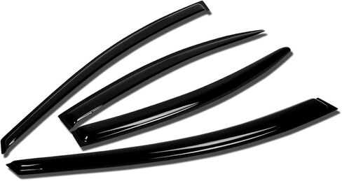 DNA MOTORING WVS-T2-0089 Vent Window Visor Deflector Rain/Sun Guard (4pcs, Dark Smoke), 1 Pack in Saudi Arabia