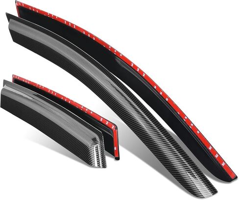 DNA MOTORING WVS-T2-0089 Vent Window Visor Deflector Rain/Sun Guard (4pcs, Dark Smoke), 1 Pack in Saudi Arabia