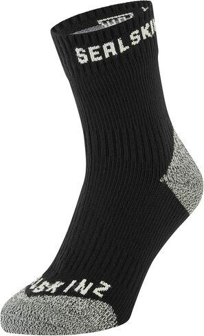 SEALSKINZ Dunton Waterproof All Weather Ankle Length Sock with Hydrostop | Black | Large in Kuwait