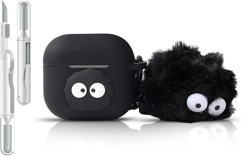 Folaxshoo Silicone Case Compatible with Airpods 4 Generation Cute Cartoon Funny Case Cover with Doll and Cleaner Kit (Stitch) in Saudi Arabia