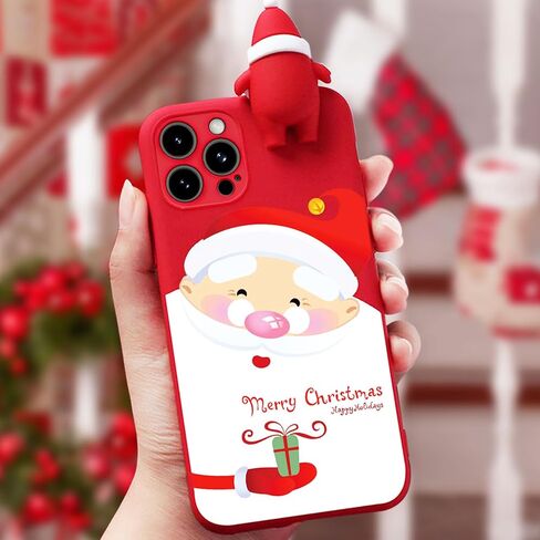 Christmas Case for iPhone XR Phone Case, Silicone Phone Case Protective Back Cover Gifts for Christmas Teen Girl Gifts Women Stocking Stuffers for Adults, Cartoon 3D Santa Claus in Saudi Arabia