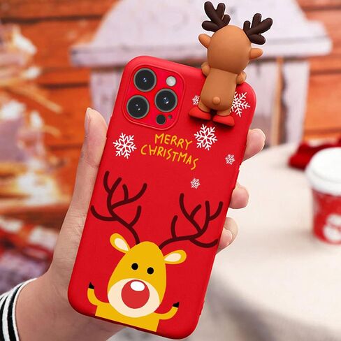 Christmas Case for iPhone XR Phone Case, Silicone Phone Case Protective Back Cover Gifts for Christmas Teen Girl Gifts Women Stocking Stuffers for Adults, Cartoon 3D Santa Claus in Saudi Arabia