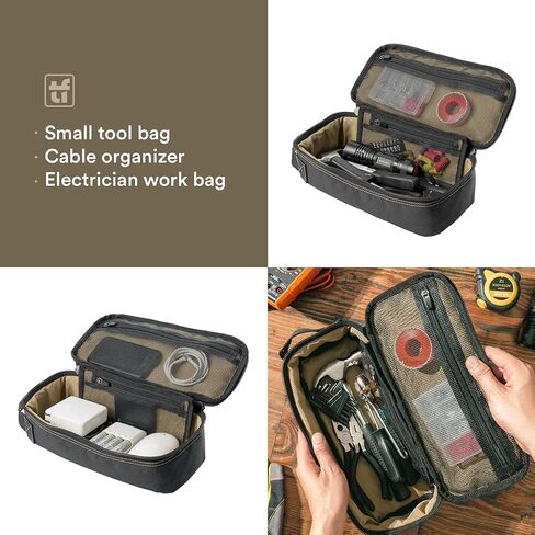 Heavy Duty Small Tool Bag Pouch Portable Utility Organizer Case with Zipper Handle. Perfect for EDC, Motorcycle, Road Bike, Electricians & More in Saudi Arabia