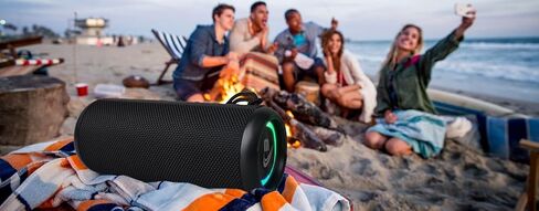 Portable Bluetooth Speakers, 20W Loud Stereo Sound, Deep Bass, IP66 Waterproof, RGB Lights, Dual Pairing, Wireless Speaker for Home, Outdoor, Party, Beach etc (Camo) in Saudi Arabia
