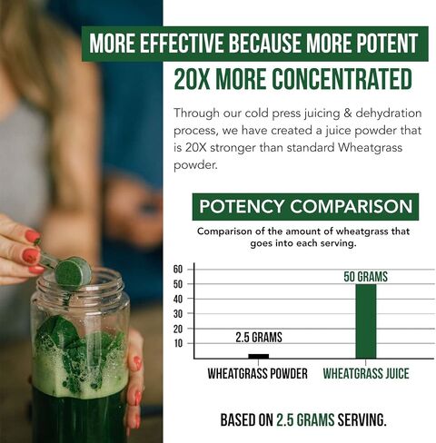 Organic Barley Grass Juice Powder - Grown in Volcanic Soil of Utah - Raw & BioActive Form, Cold-Pressed then CO2 Dried – Gluten Free, GMO free, Vegan - Complements Wheatgrass Juice Powder - 5.3 oz in Kuwait