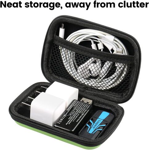 Earbud Case, RISETECH Earphone Carrying Case Holder Storage Mini Bag Headphone Small Pouch Cell Phone Accessories Organizer for EarPods Airpods Beats Flex Bose Wired Earbuds USB Cable Wall Charger in Kuwait