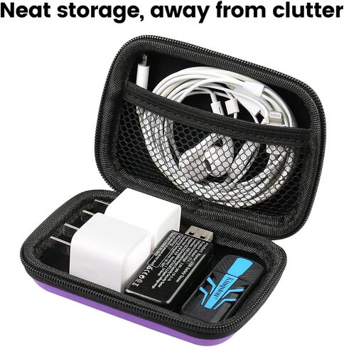 Earbud Case, RISETECH Earphone Carrying Case Holder Storage Mini Bag Headphone Small Pouch Cell Phone Accessories Organizer for EarPods Airpods Beats Flex Bose Wired Earbuds USB Cable Wall Charger in Kuwait