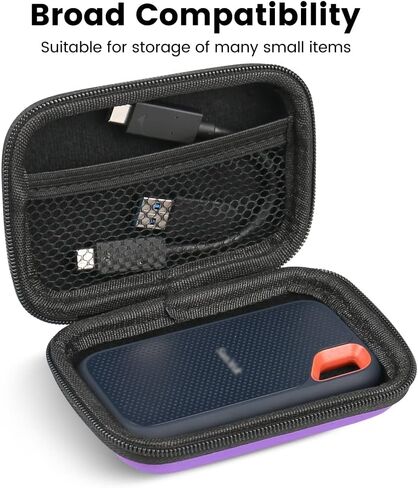 Earbud Case, RISETECH Earphone Carrying Case Holder Storage Mini Bag Headphone Small Pouch Cell Phone Accessories Organizer for EarPods Airpods Beats Flex Bose Wired Earbuds USB Cable Wall Charger in Kuwait
