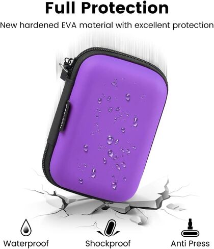 Earbud Case, RISETECH Earphone Carrying Case Holder Storage Mini Bag Headphone Small Pouch Cell Phone Accessories Organizer for EarPods Airpods Beats Flex Bose Wired Earbuds USB Cable Wall Charger in Kuwait