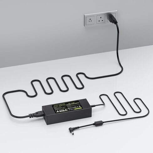 90W DC19V 4.74A Laptop Charger for Asus Toshiba AC Adapter Laptop PC Computer Charger Power Cord, 3 Pin 90 Watt AC to DC 19V Switching Power Supply with 10.56ft Long Cable, 5.5x2.5mm Plug in Kuwait