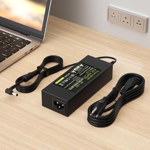 90W DC19V 4.74A Laptop Charger for Asus Toshiba AC Adapter Laptop PC Computer Charger Power Cord, 3 Pin 90 Watt AC to DC 19V Switching Power Supply with 10.56ft Long Cable, 5.5x2.5mm Plug in Kuwait