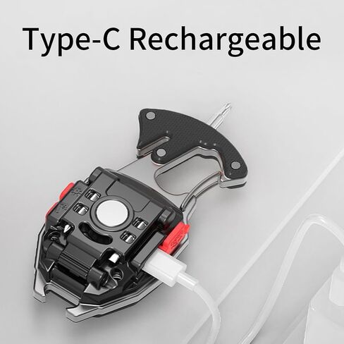 LED Small Flashlight Multitool, Rechargeable Keychain Light, COB Multi-Function Mini Work Light, 500 Lumens, 7 Lighting Modes with Electric Lighter, Seat Belt Cutter, Screwdriver, Whistle in Kuwait