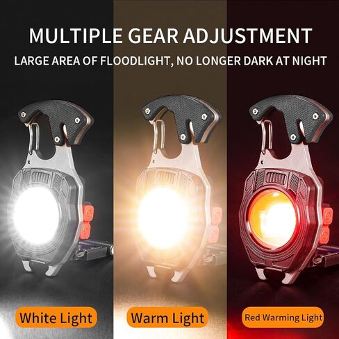 LED Small Flashlight Multitool, Rechargeable Keychain Light, COB Multi-Function Mini Work Light, 500 Lumens, 7 Lighting Modes with Electric Lighter, Seat Belt Cutter, Screwdriver, Whistle in Kuwait