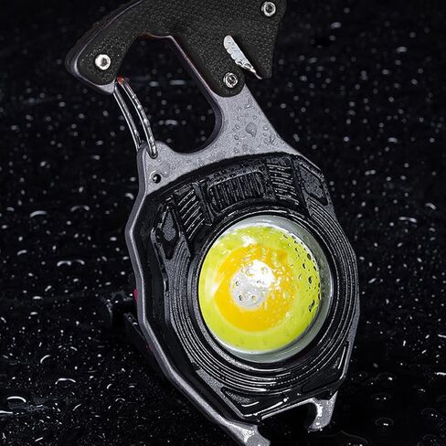 LED Small Flashlight Multitool, Rechargeable Keychain Light, COB Multi-Function Mini Work Light, 500 Lumens, 7 Lighting Modes with Electric Lighter, Seat Belt Cutter, Screwdriver, Whistle in Kuwait