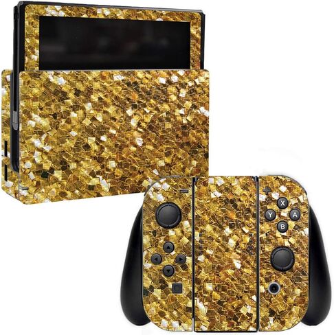 MightySkins Carbon Fiber Skin for Nintendo Switch - Pink Diamond Plate | Protective, Durable Textured Carbon Fiber Finish | Easy to Apply, Remove, and Change Styles | Made in The USA in Saudi Arabia